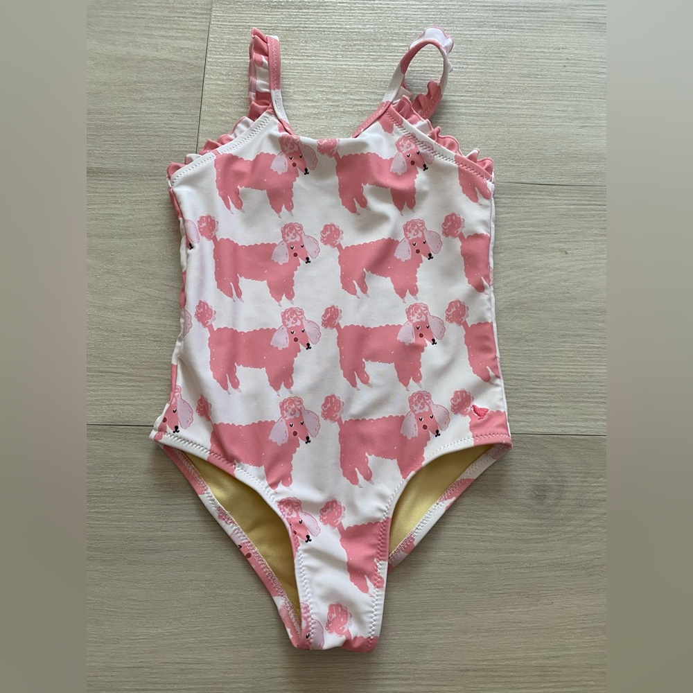 Pink Chicken Pink and White One Piece Swimsuit